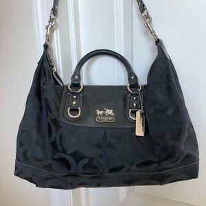 Coach Black Canvas Signature Purse